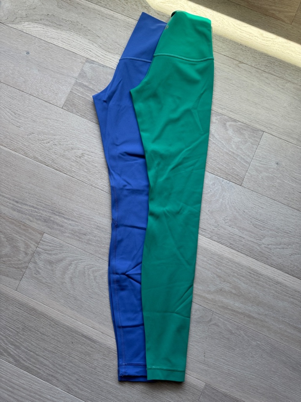 lululemon athletica Blue & Green Colorblock Leggings